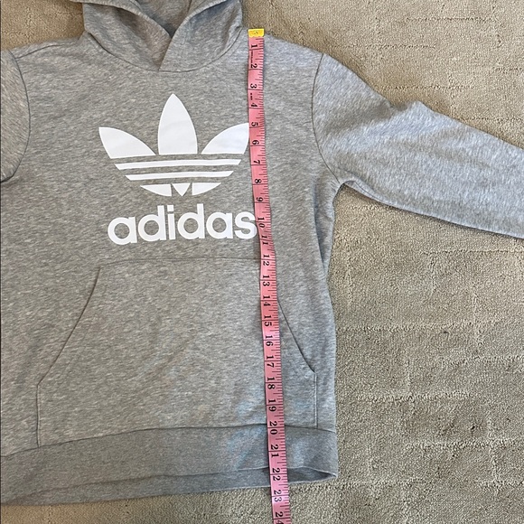 Adidas Boys  Gray Hoodie with Logo size medium - Picture 3 of 7